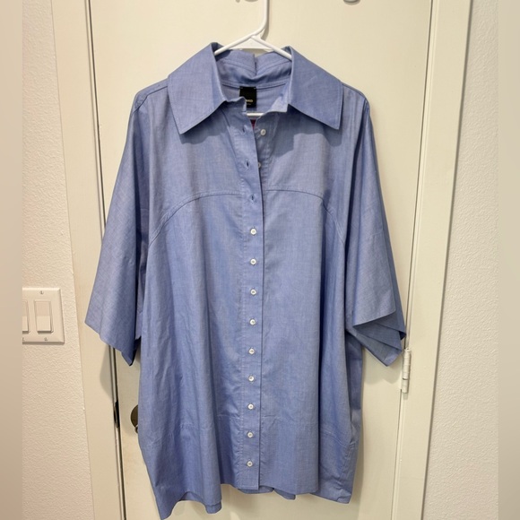 NWoT Blue Shirt Dress - Reimagine pinko by Patrick McDowell - Picture 2 of 3